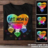 Personalized Cat Mom's Sweethearts Tshirt Printed 23FEB-DT08