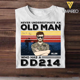 Personalized Never Underestimate An Old Man Who Has A DD241 Us Soldier/ Veteran Tshirt 23FEB-HQ09