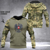 Personalized Austrian Soldier/ Veteran Camo Hoodie 3D Printed QTDT0902