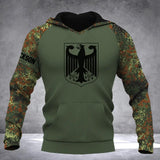 Personalized German Soldier/ Veteran Camo Hoodie 3D Printed QTDT0902