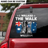 Personalized I Walked The Walk Australian Veteran/Soldier Decal Printed 23FEB-HQ09