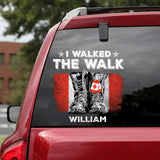 Personalized I Walked The Walk Canadian Veteran/Soldier Decal Printed 23FEB-HQ09