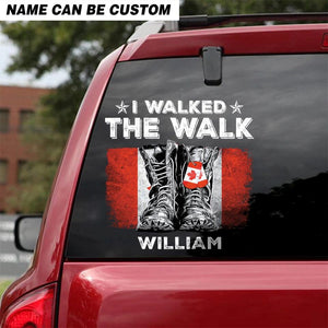 Personalized I Walked The Walk Canadian Veteran/Soldier Decal Printed 23FEB-HQ09