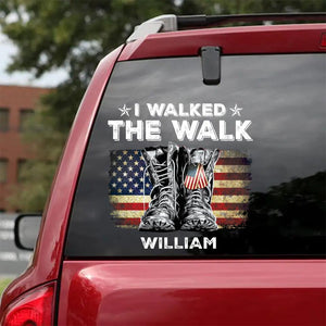 Personalized I Walked The Walk US Veteran/Soldier Decal Printed 23FEB-HQ09