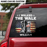 Personalized I Walked The Walk US Veteran/Soldier Decal Printed 23FEB-HQ09