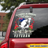 Personalized It Cannot Be Inherited Nor Can It Be Purchased I Have Earned It With My Sweat Australian Veteran/Soldier Decal Printed 23FEB-VD10