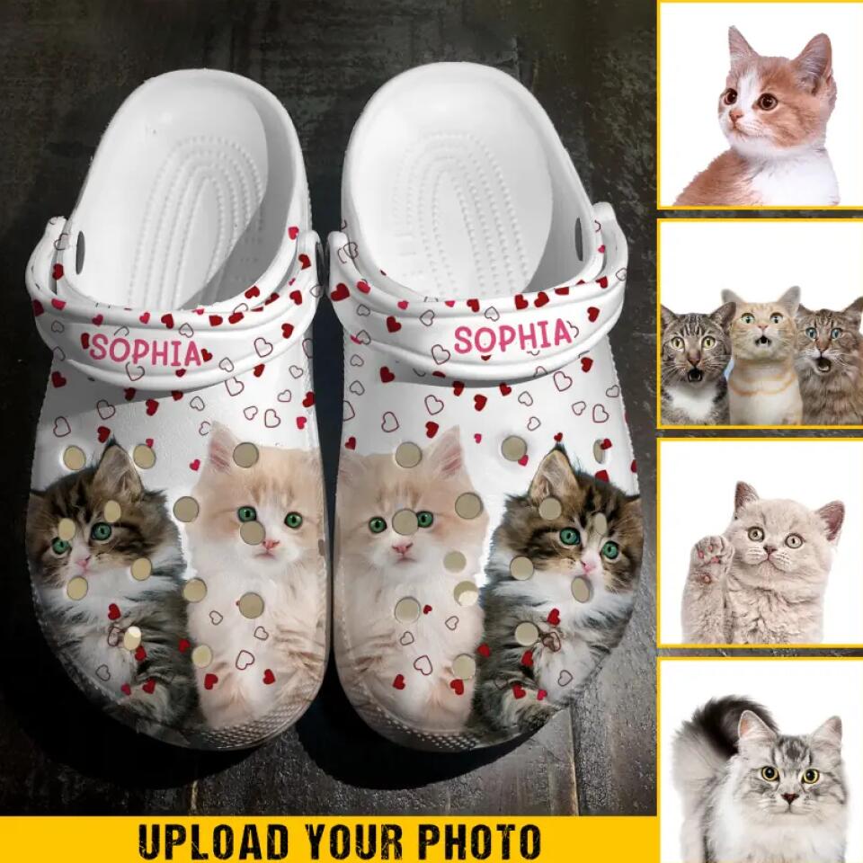 Personalized Image Cats & Name Clog Slipper Shoes Printed 23FEB