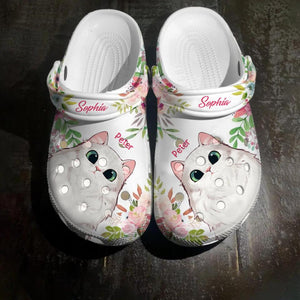 Personalized Cat Lovers Clogs Shoes, Custom Photo Face Clogs Shoes