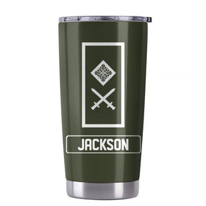 Personalized I Am Irish Veteran I Am Who I Am Rank Tumbler Printed QTHQ1302