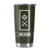 Personalized I Am Irish Veteran I Am Who I Am Rank Tumbler Printed QTHQ1302