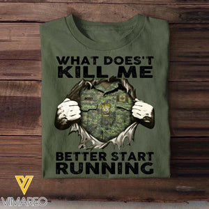 Personalized Canadian Soldier/ Veteran What Doesn't Kill Me Better Start Rank Camo Printed Tshirts QTHQ1402