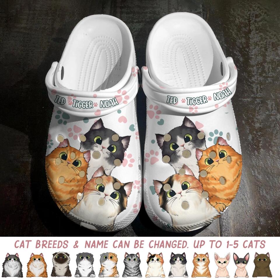 Personalized Cat Lover Colorfull Clog Slipper Shoes Printed 23FEB-DT07 –  Vimareo