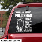 Personalized Australian Soldier, I Am A Policeman I Am Who I Am Decal Printed QTHQ2702