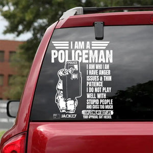 Personalized Australian Soldier, I Am A Policeman I Am Who I Am Decal Printed QTHQ2702