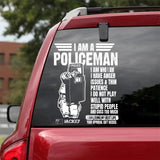 Personalized Australian Soldier, I Am A Policeman I Am Who I Am Decal Printed QTHQ2702