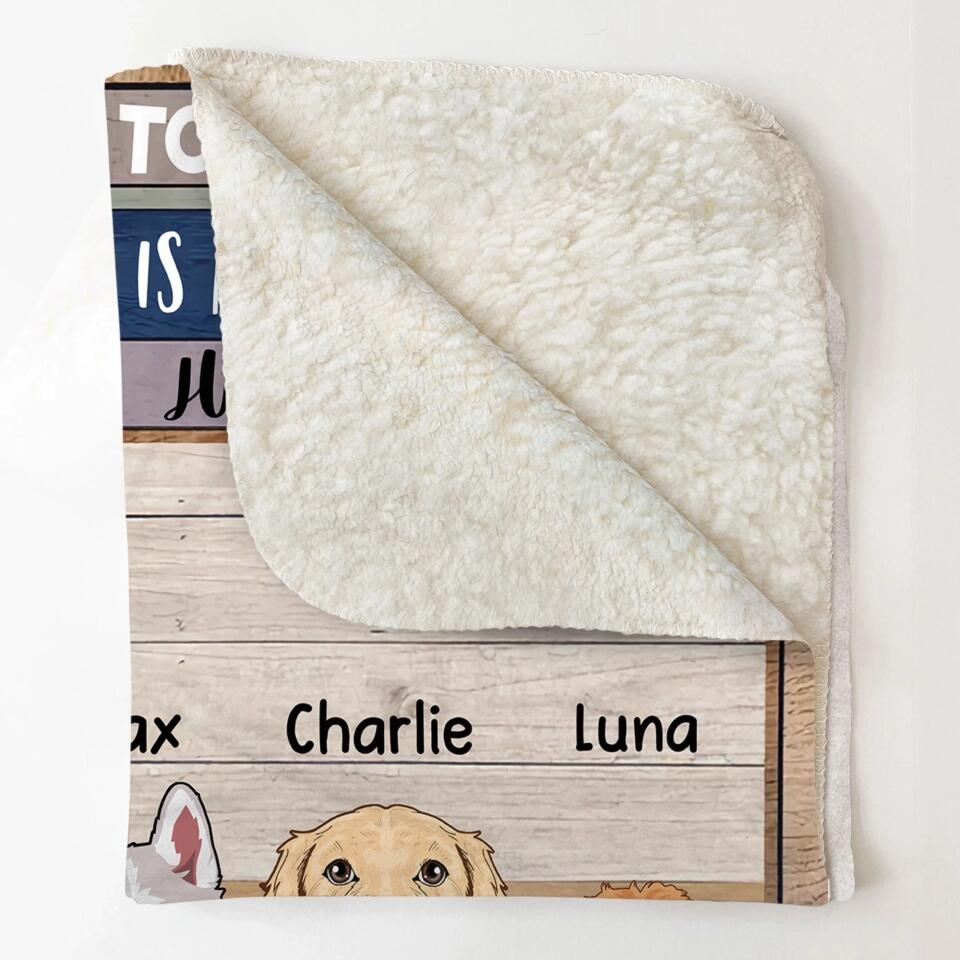 Personalized Everything We Are Is Because Of You To Dog Mom Dog Lovers Quilt Blanket Printed 23FEB-VD27