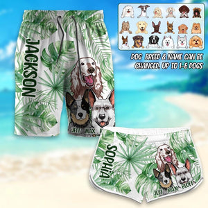 PERSONALIZED Dog Lover Tropical Beach Short QTHQ0103