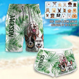 PERSONALIZED Dog Lover Tropical Beach Short QTHQ0103
