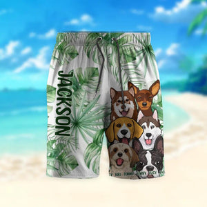 PERSONALIZED Dog Lover Tropical Beach Short QTHQ0103