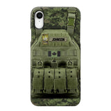 Personalized Canadian Veteran/Soldier Uniform Rank Camo Phonecase Printed 23MAR-DT01