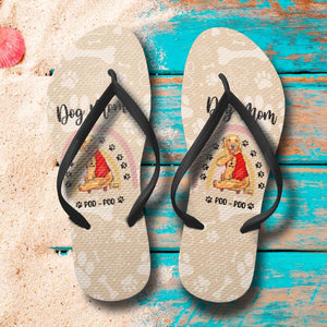 Personalized Dog Mom Dog Lovers Gift Flip Flops Printed PNHQ0103