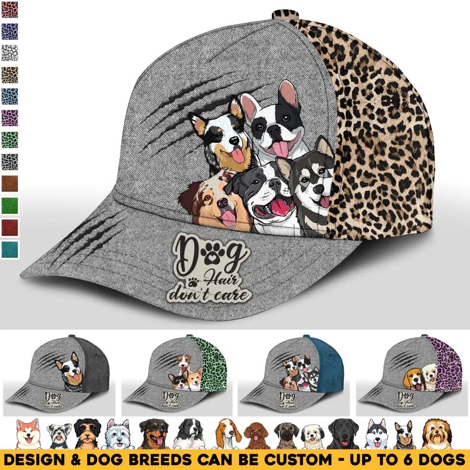 Personalized Dog Hair Don't Care Peaked Cap 3D Printed 23MAR-HQ04