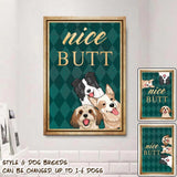 PERSONALIZED NICE BUTT DOGS CANVAS PRINTED QTDT0603