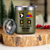 Personalized Us Soldier/ Veteran With Logo Name And Year Laser Handle Cup Printed 22MAR-DT08