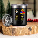 Personalized Us Soldier/ Veteran With Logo Name And Year Laser Handle Cup Printed 22MAR-DT08