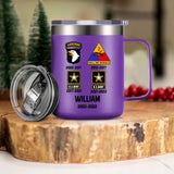 Personalized Us Soldier/ Veteran With Logo Name And Year Laser Handle Cup Printed 22MAR-DT08
