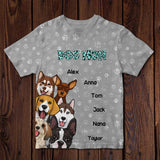 Personalized Dog Mom Dogs with Name 3D T-shirt Printed PNDT1003