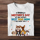 Personalized Happy Mother's Day To The World's Best Dog Mom We Woof You T-shirt Printed 23MAR-HQ10