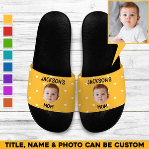 Personalized Upload Your Baby Photo Grandma Mom Aunt Gifts Slide Sandal Printed PNHQ01303