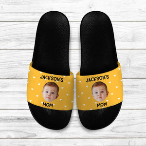 Personalized Upload Your Baby Photo Grandma Mom Aunt Gifts Slide Sandal Printed PNHQ01303