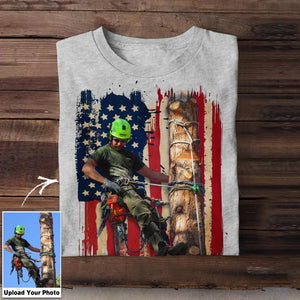 Personalized Upload Your Arborist Photo Tshirt Printed 23MAR-DT14