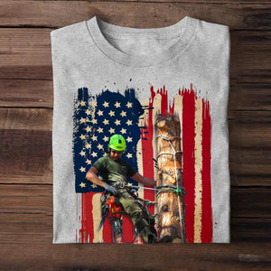 Personalized Upload Your Arborist Photo Tshirt Printed 23MAR-DT14