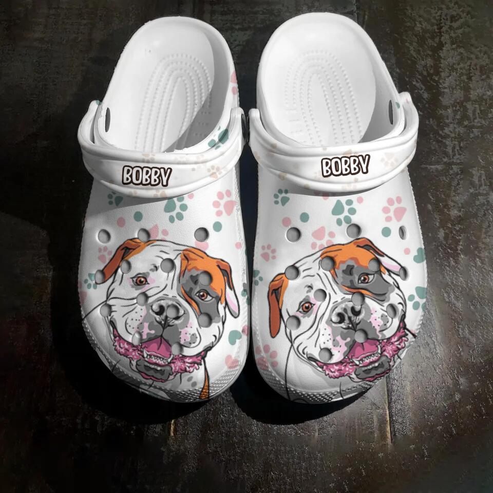 Personalized Dog Lovers Paw Clog Slipper Shoes Printed 23FEB-HQ13
