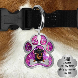 Personalized Dog Lovers I'm Lost Call My Mom Necklace Printed PNDT1503