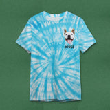 Personalized Upload Your Dog Photo & Name Tie Dye T-shirt Printed QTDT1603