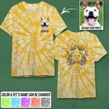 Personalized Upload Your Dog Photo & Name Tie Dye T-shirt Printed QTDT1603