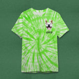 Personalized Upload Your Dog Photo & Name Tie Dye T-shirt Printed QTDT1603