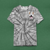 Personalized Upload Your Dog Photo & Name Tie Dye T-shirt Printed QTDT1603