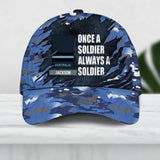 Personalized Australian Soldier/ Veteran Rank Camo Once A Soldier Always A Soldier Peaked Cap 3D Printed QTDT1603