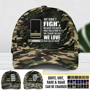 Personalized French Soldier/ Veteran Rank Camo Once A Soldier Always A Soldier Peaked Cap 3D Printed QTDT1603