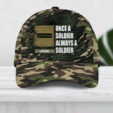 Personalized French Soldier/ Veteran Rank Camo Once A Soldier Always A Soldier Peaked Cap 3D Printed QTDT1603