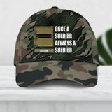 Personalized French Soldier/ Veteran Rank Camo Once A Soldier Always A Soldier Peaked Cap 3D Printed QTDT1603