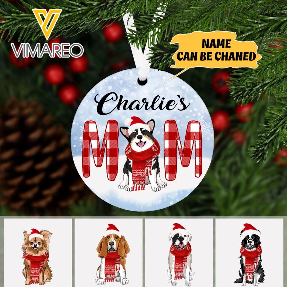 PERSONALIZED CHARLES'S MOM DOG BREED CHRISTMAS ALUMKEYCHAIN TNTN2210