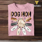 Personalized Dog Mom With Hand And Paw Tshirt Printed 23MAR-DT17