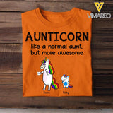 Personalized Aunticorn Aunt & Auntie Tshirt Printed 22MAY-DT06