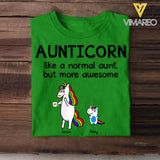 Personalized Aunticorn Aunt & Auntie Tshirt Printed 22MAY-DT06